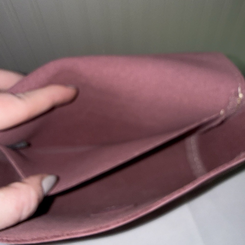Portland Leather Goods Leather Purse Metro Mini Crossbody Foxglove Dusty Pink - Picture 7 of 12
